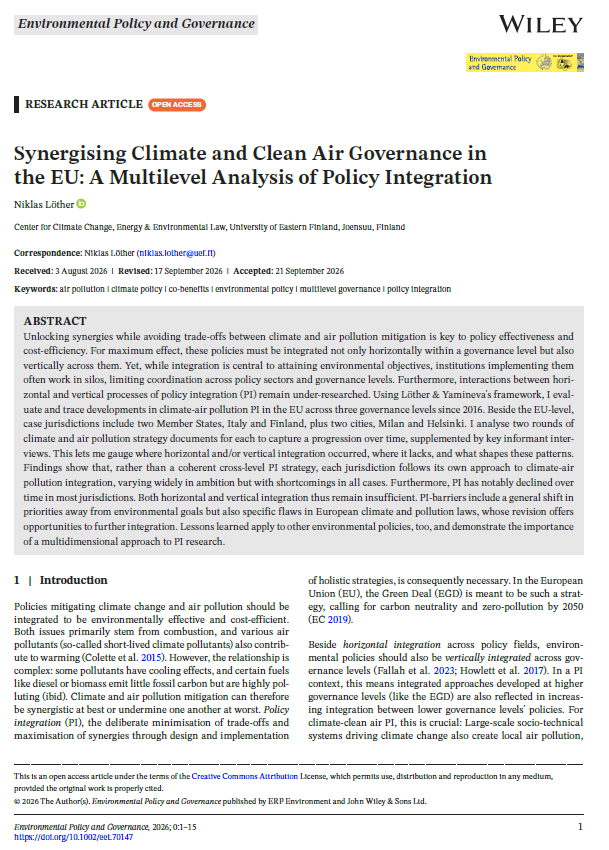 Synergising Climate and Clean Air Governance