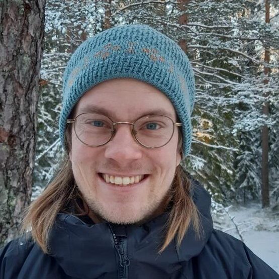 Niko Kulha in a wintery forest