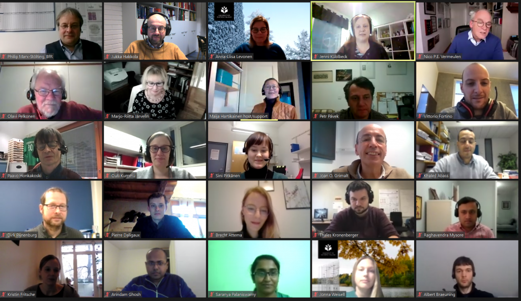 Pictures of EDCMET meeting participants via Zoom