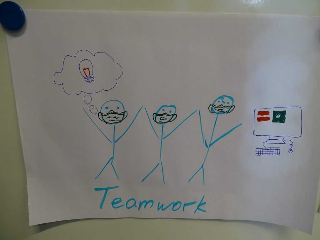 drawing of teamwork