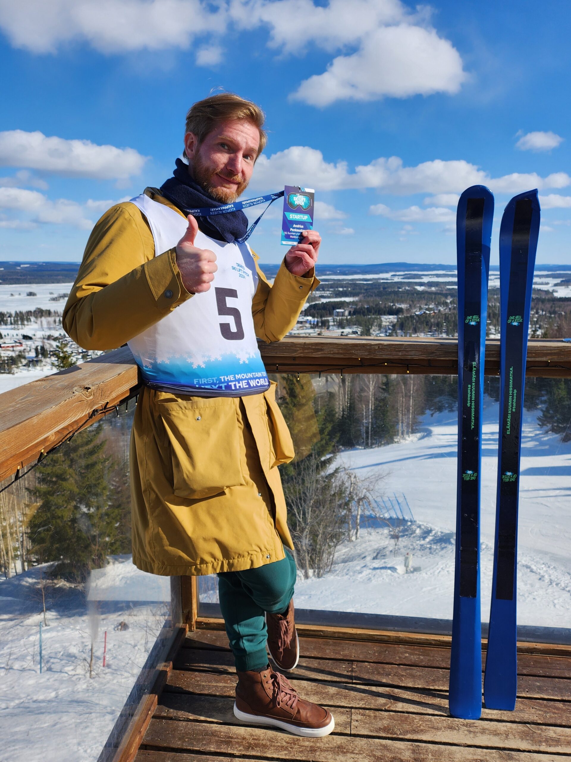 Andrius Penkauskas at the Tahko Ski Lift Pitch