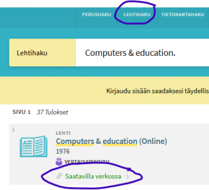 Kuvakaappaus UEF-Primon lehtihausta