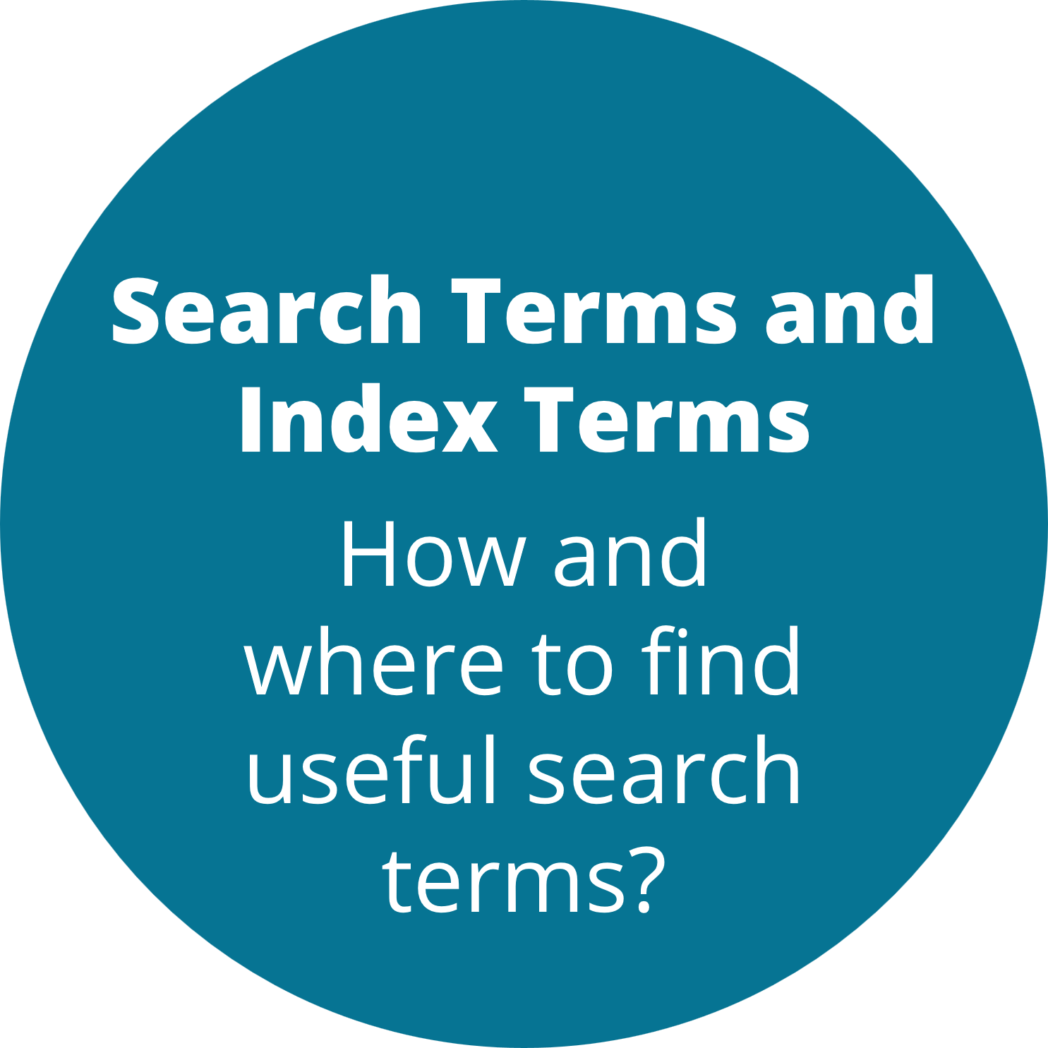 Search terms and index terms. 